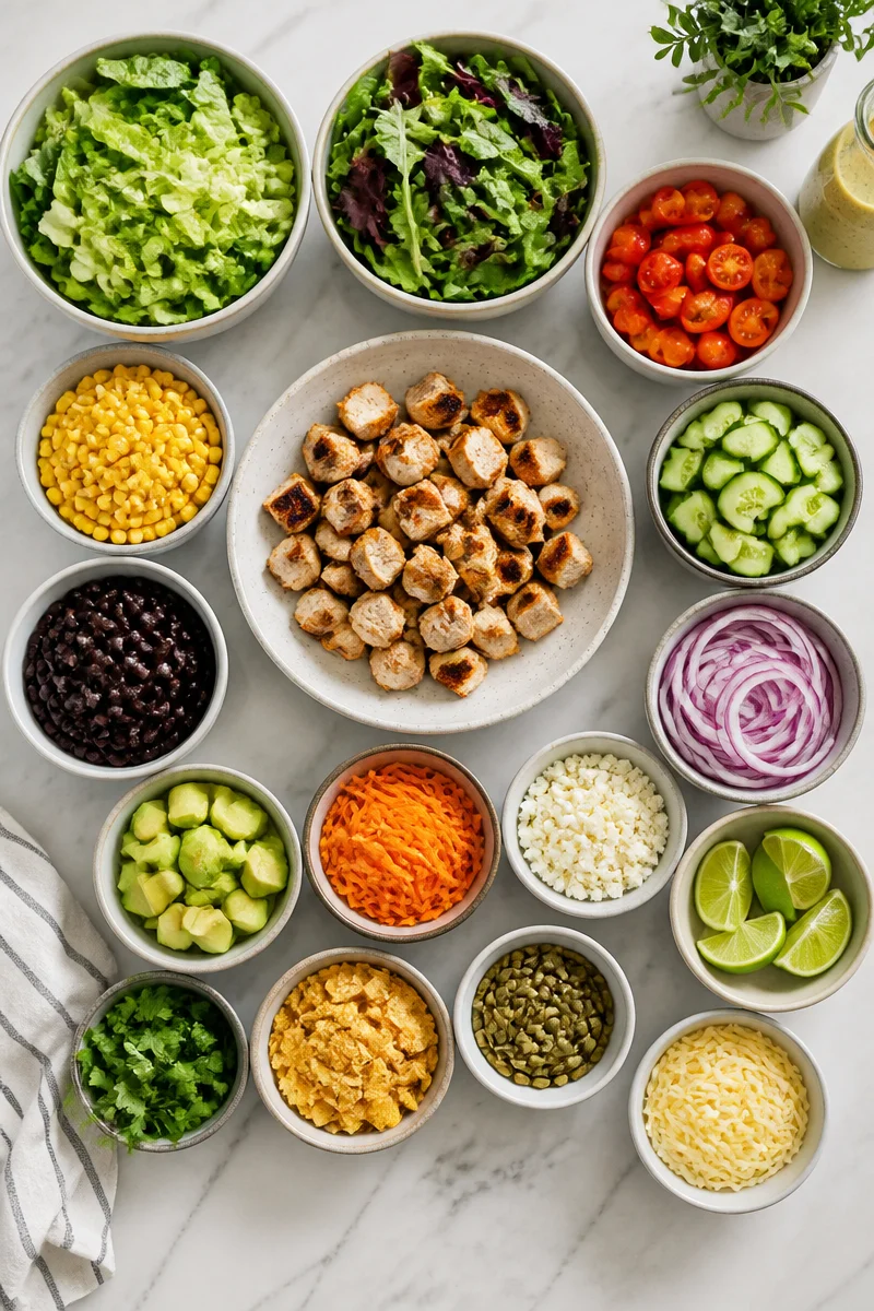 BBQ Chicken Skewer Salad