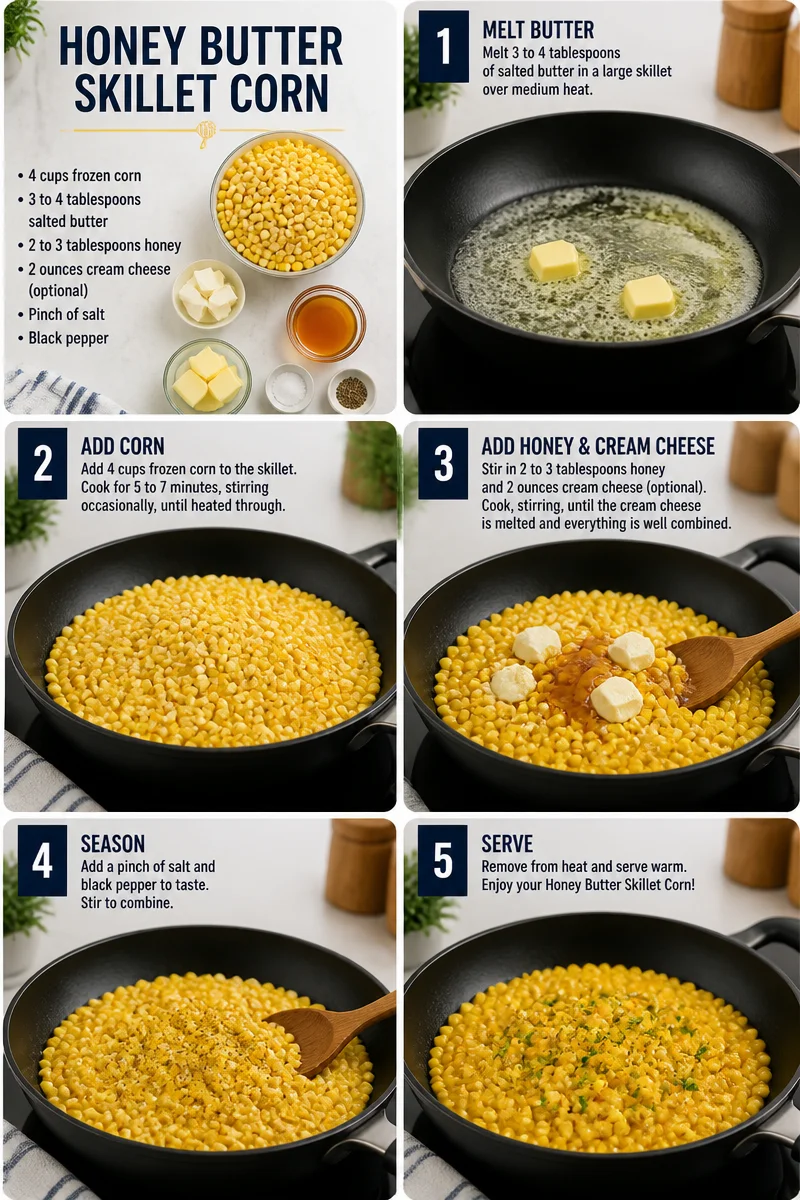 Honey Butter Skillet Corn Recipe (Ready in 15 Minutes)
