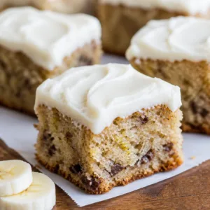 Decadent Banana Bread Brownies with rich chocolate and moist banana flavors.