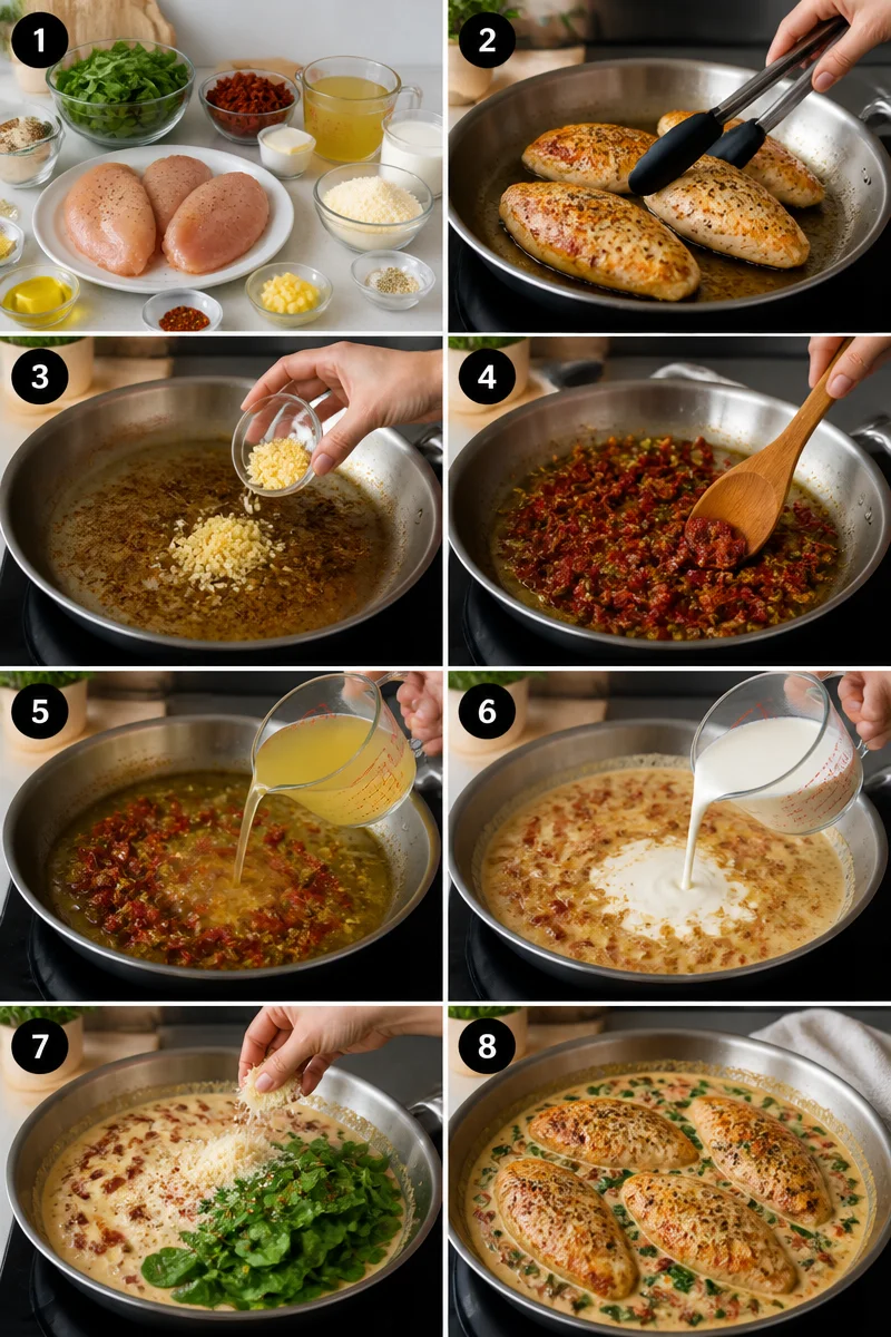 Creamy Tuscan Chicken (Easy One-Pan Recipe)
