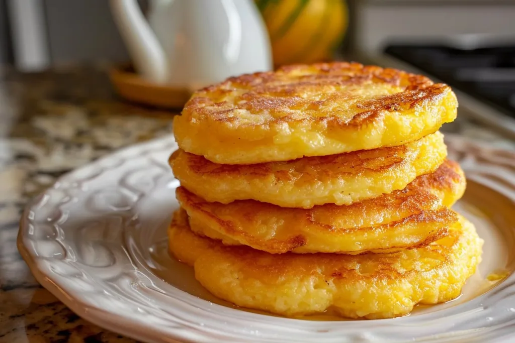 Delicious Southern hoecakes served on a plate with dipping sauce