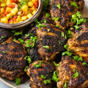 Delicious Jerk Chicken Recipe with spicy marinade flavored with Scotch bonnet peppers.