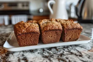 Freshly baked Cinnamon Apple Bread with cinnamon and apple slices
