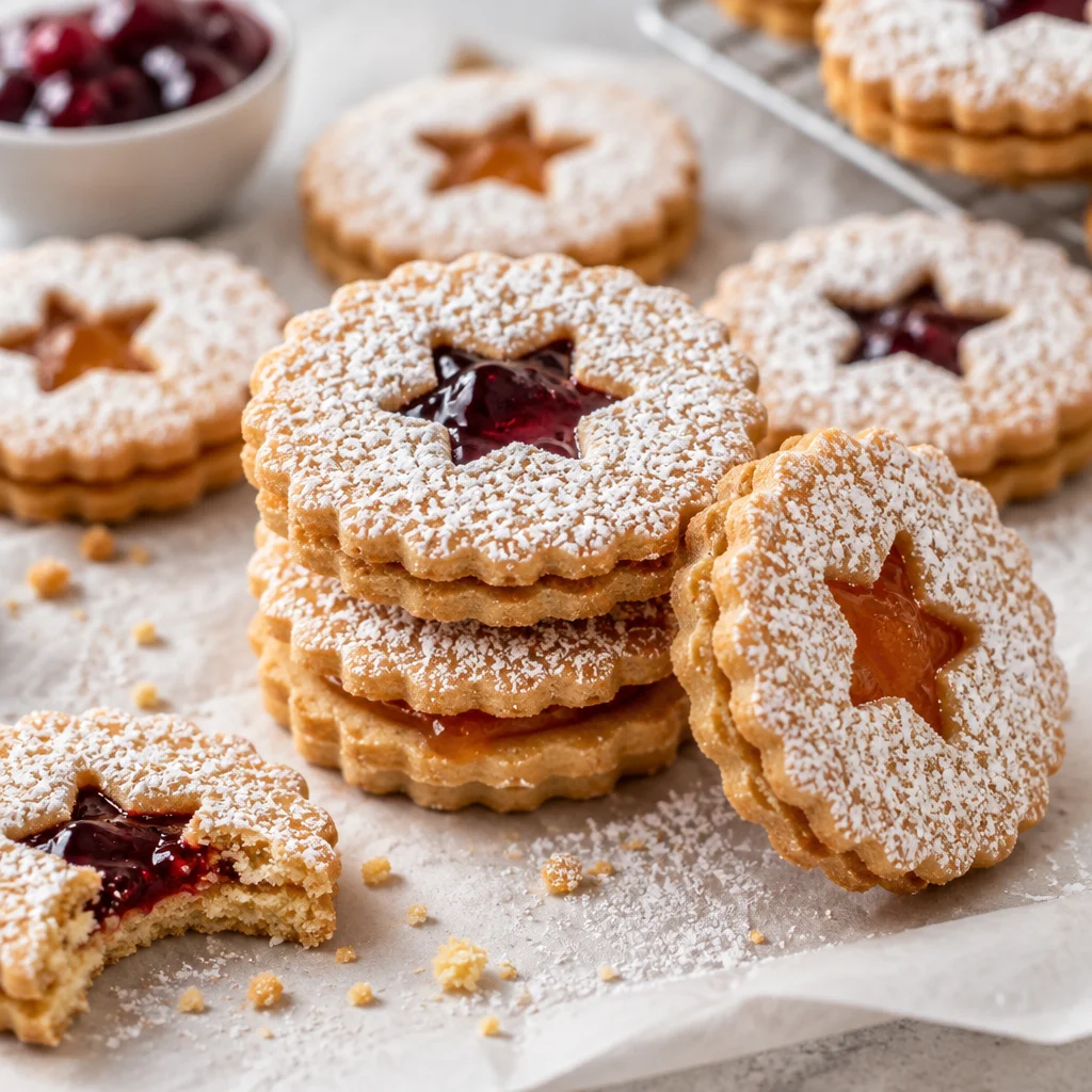 Easy Linzer Cookies Recipe (Soft, Buttery & Perfect for the Holidays)