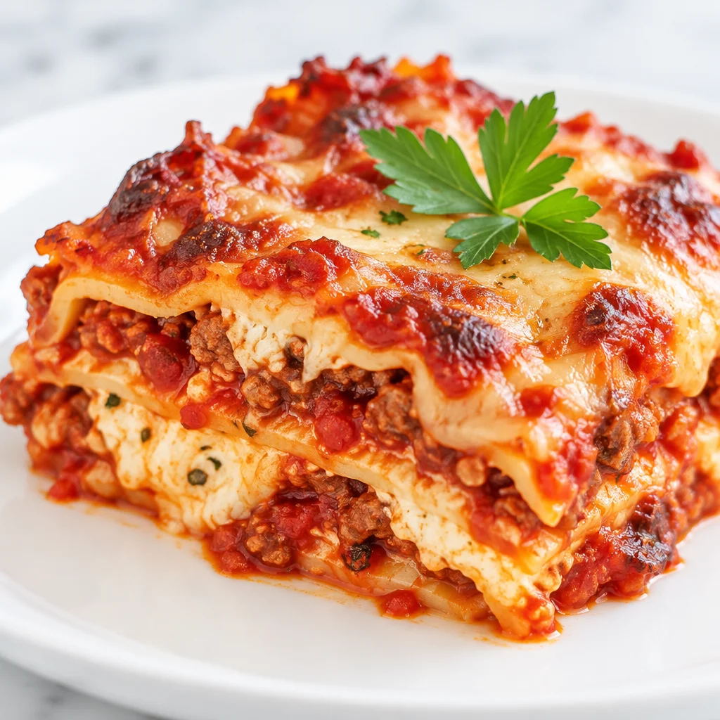 The Best Lasagna Recipe (Rich Meat Sauce, Creamy Layers & Bubbly Cheese)